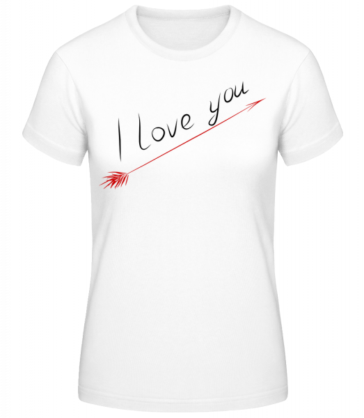 I Love You - Basic T-Shirt - White - Vorn