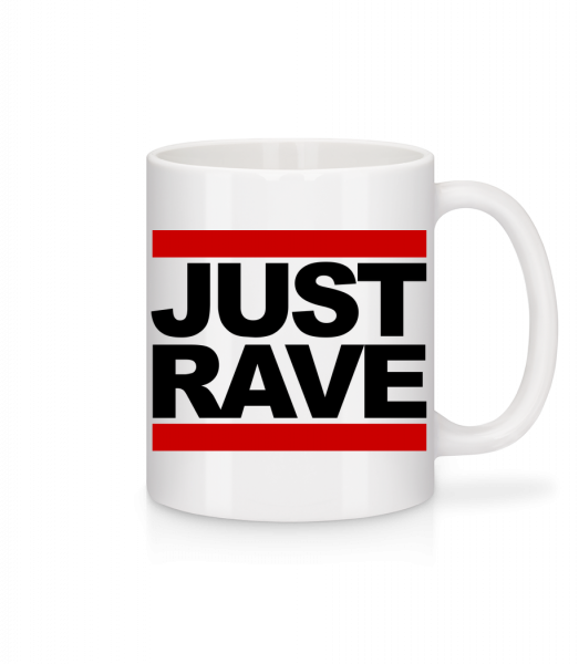 Just Rave Logo - Tasse - Weiß - Vorn