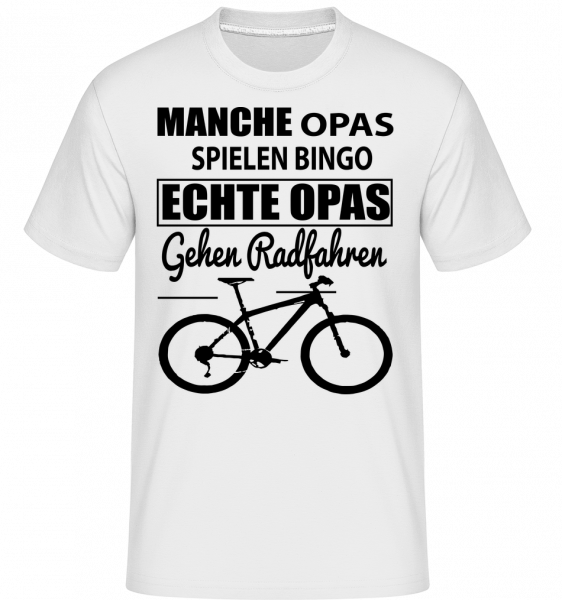 Opa Radfahren - Shirtinator Männer T-Shirt - Weiß - Vorn