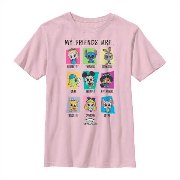 Disney - Doorables - Skupina Almost Line Up - Kids T-Shirt - Pink - Front