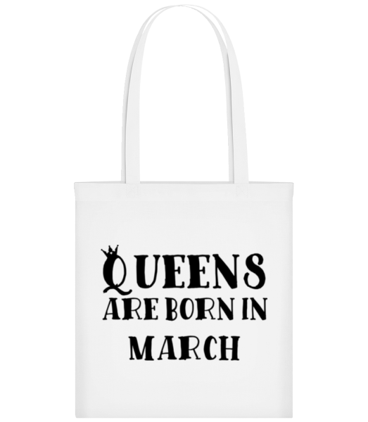 Queens Are Born In March - Tote Bag - White - Front