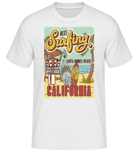 Best Surfing In California - Shirtinator Männer T-Shirt - Weiß - Vorne