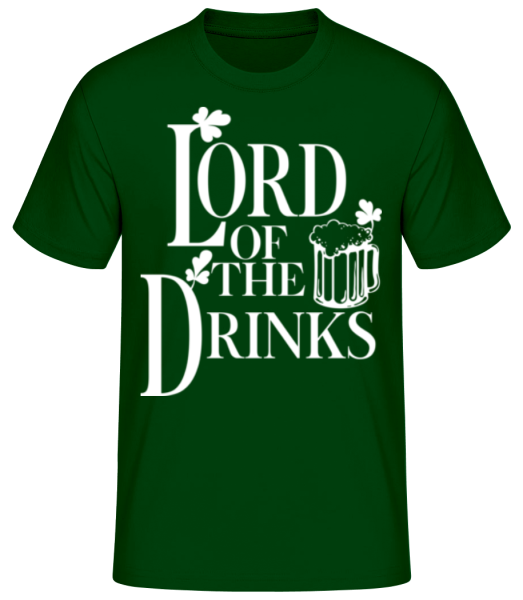 Lord Of The Drinks - Männer Basic T-Shirt - Flaschengrün - Vorne