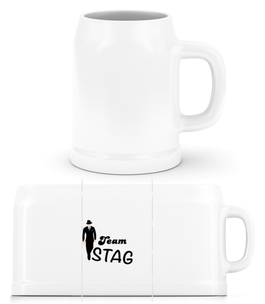 Team Stag - Beer Mug - White - Front