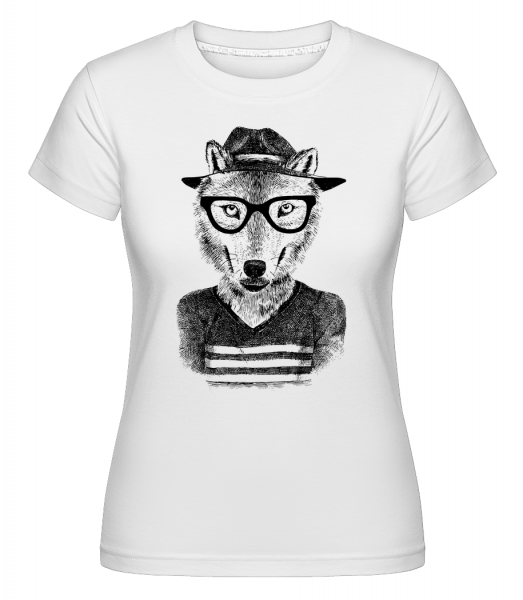 Hipster Fox -  Shirtinator Women's T-Shirt - White - Vorn