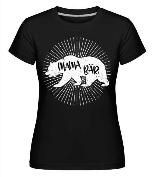 Mama Bär - Shirtinator Frauen T-Shirt - Schwarz - Vorn