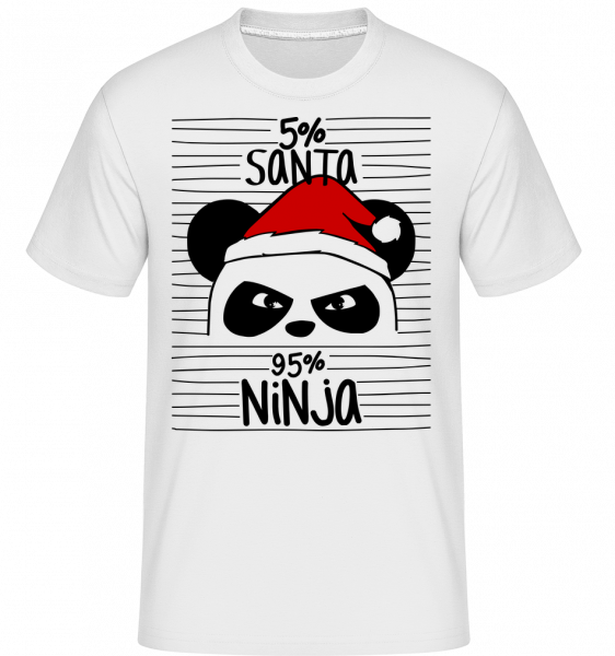 Santa Ninja Panda -  Shirtinator Men's T-Shirt - White - Vorn
