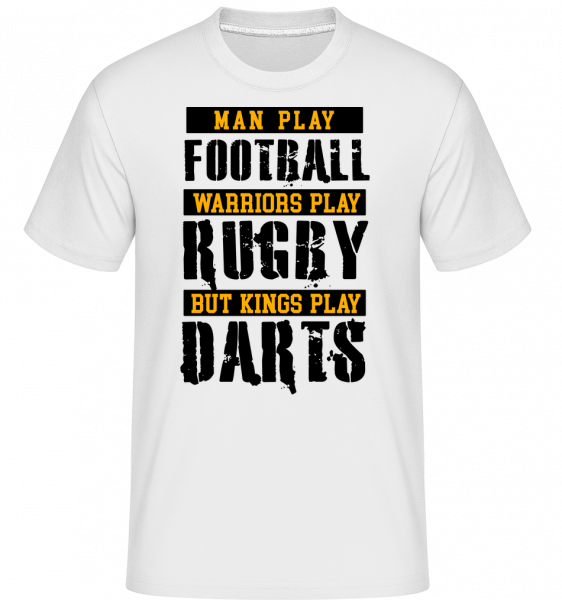 Kings Play Darts - Shirtinator Männer T-Shirt - Weiß - Vorn