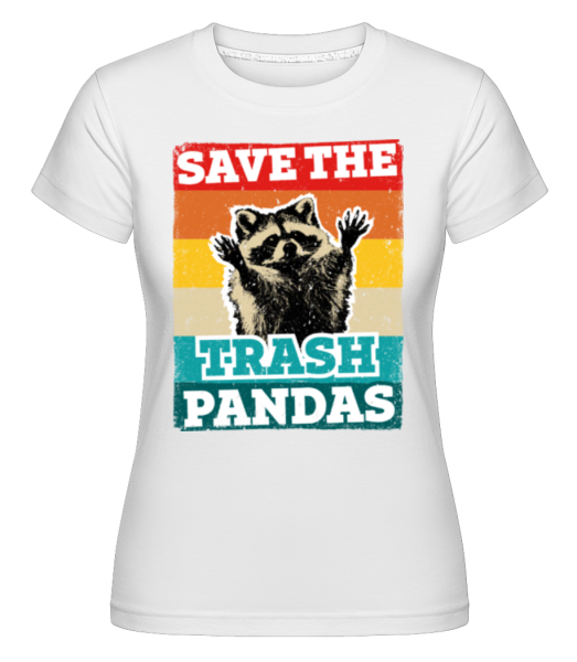 Save The Trash Pandas - Shirtinator Frauen T-Shirt - Weiß - Vorne
