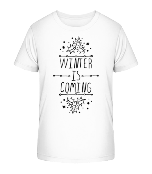 Winter Is Coming - Kinder Bio T-Shirt Stanley Stella - Weiß - Vorne