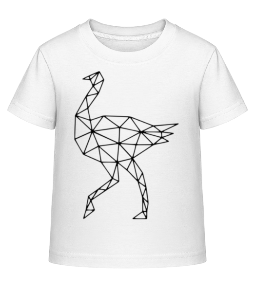 Polygon Strauß - Kinder Shirtinator T-Shirt - Weiß - Vorne