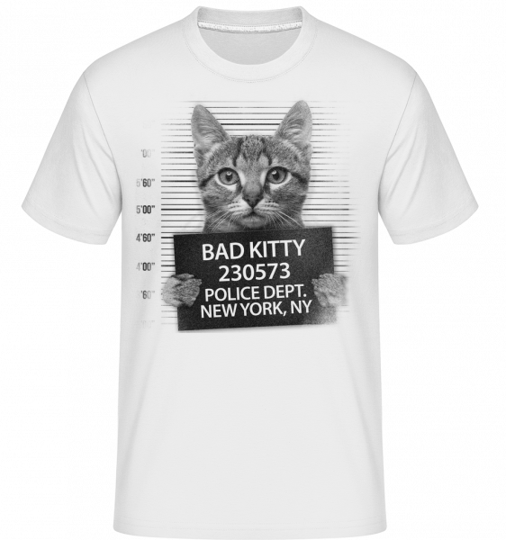 Kriminelle Katze - Shirtinator Männer T-Shirt - Weiß - Vorn