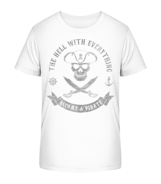 Become A Pirate - Kinder Bio T-Shirt Stanley Stella - Weiß - Vorne