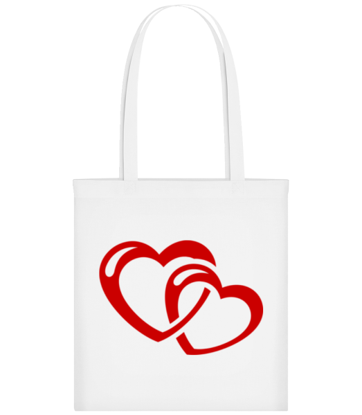 Hearts Icon Red - Stofftasche - Weiß - Vorne