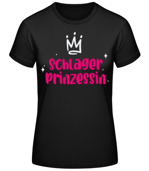 Schlager Prinzessin - Frauen Basic T-Shirt - Schwarz - Vorne