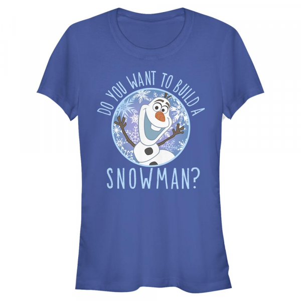 Disney - Frozen - Olaf Build a Snowman - Women's T-Shirt - Royal blue - Front