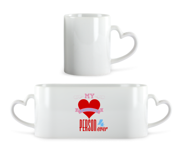 My Favorite Person 4Ever - Heart Mug - White - Front
