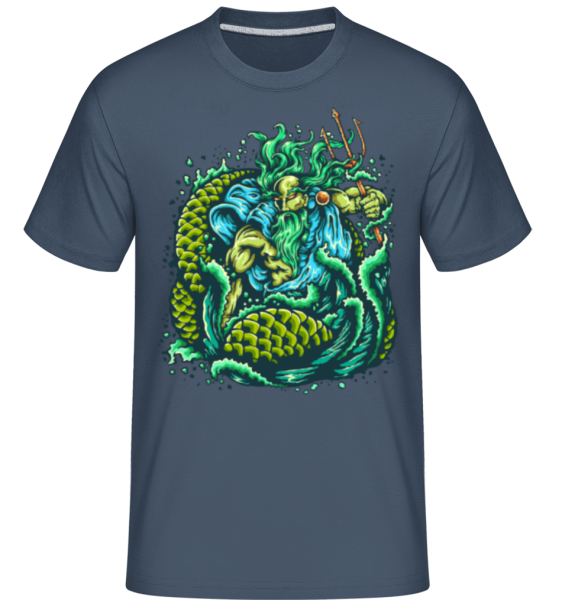 God Of The Sea -  Shirtinator Men's T-Shirt - Denim - Front