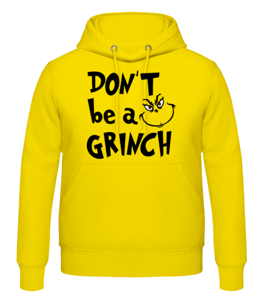 Don't Be A Grinch - Men's Hoodie - Yellow - Front