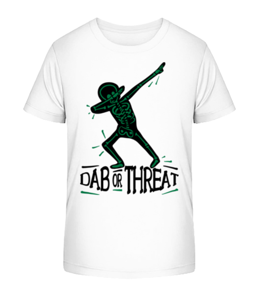 Dab or Threat - Kid's Bio T-Shirt Stanley Stella - White - Front