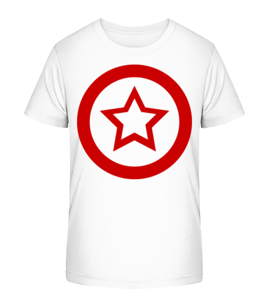 Star Icon Red - Kinder Bio T-Shirt Stanley Stella - Weiß - Vorne
