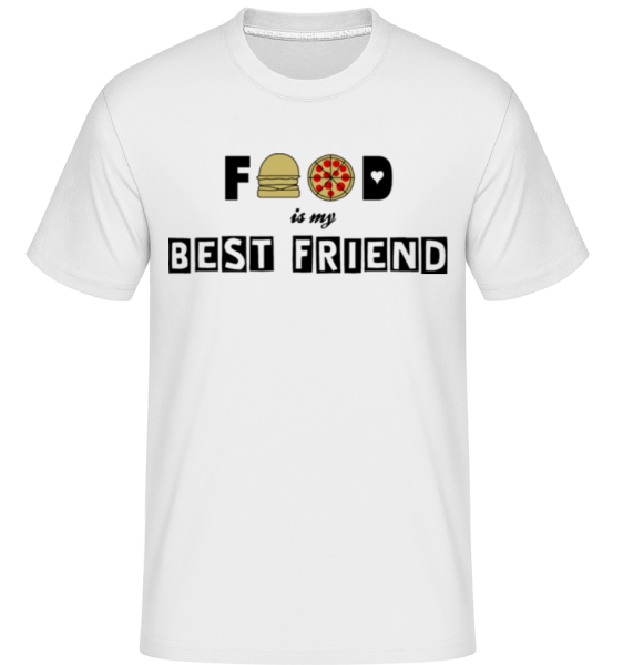 Food Is My Best Friend - Shirtinator Männer T-Shirt - Weiß - Vorne