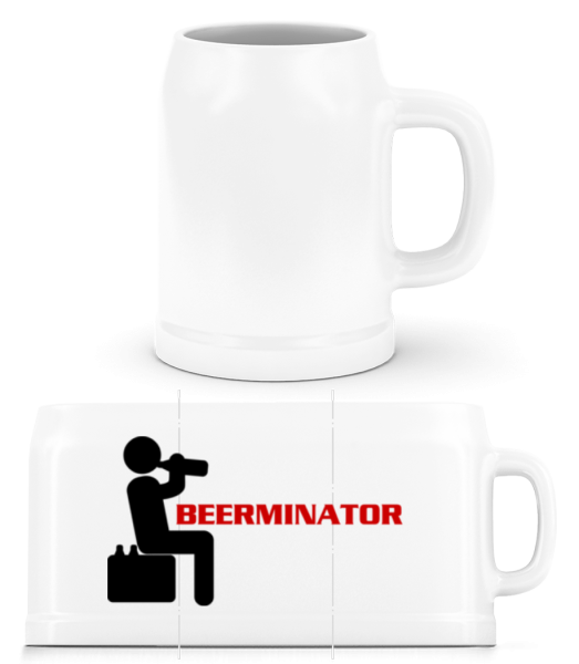 Beerminator - Beer Mug - White - Front