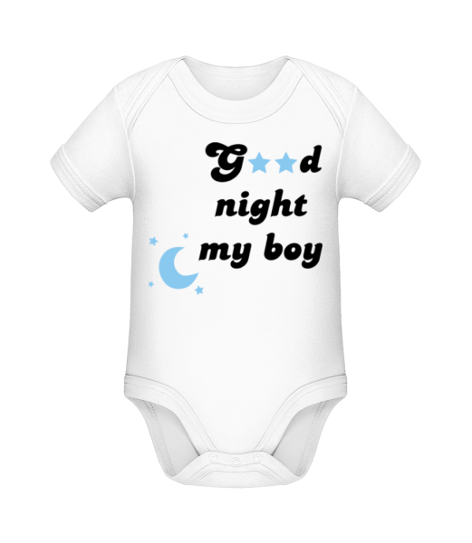 Good Night My Boy - Baby Bio Strampler - Weiß - Vorne