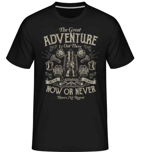 The Great Adventure - Shirtinator Männer T-Shirt - Schwarz - Vorne