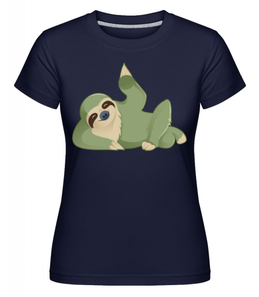 Sloth Beckons -  Shirtinator Women's T-Shirt - Navy - Front