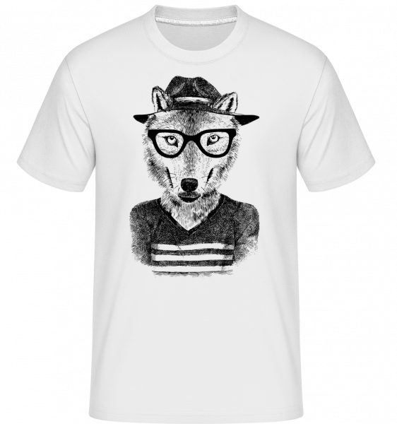 Hipster Fox -  Shirtinator Men's T-Shirt - White - Vorn