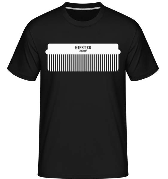 Hipster Comb -  Shirtinator Men's T-Shirt - Black - Front