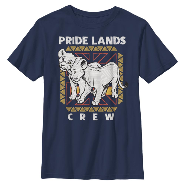Disney - The Lion King - Simba & Nala Pride Lands Crew - Kids T-Shirt - Navy - Front