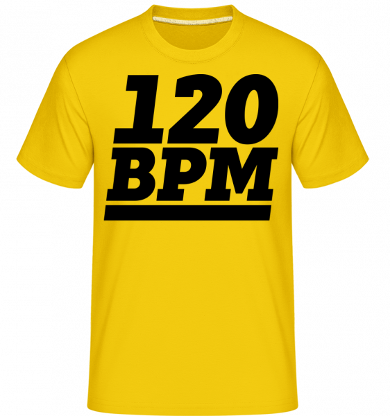 120 BPM Logo -  Shirtinator Men's T-Shirt - Golden yellow - Vorn