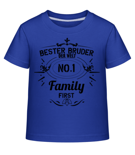 Bester Bruder - Kinder Shirtinator T-Shirt - Royalblau - Vorne