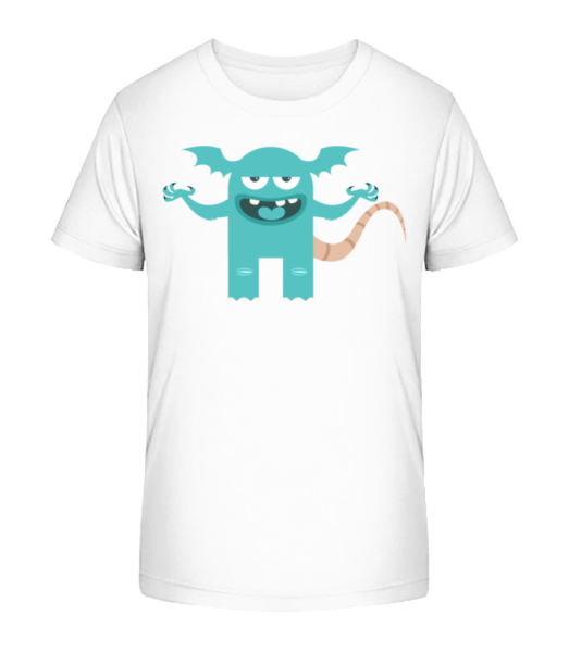 Funny Monster - Kid's Bio T-Shirt Stanley Stella - White - Front
