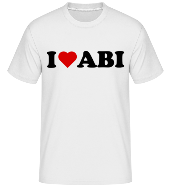 I Love Abi - Shirtinator Männer T-Shirt - Weiß - Vorne