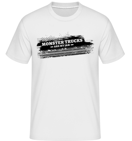 Monster Truck Tire Track -  Shirtinator Men's T-Shirt - White - Front