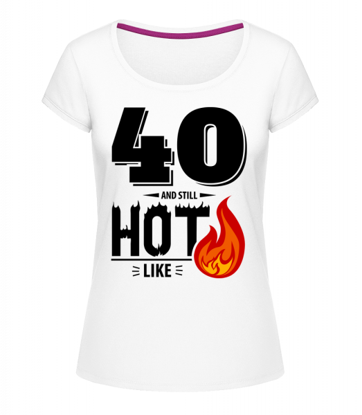 40 And Still Hot - Megan Crewneck T-Shirt - White - Vorn