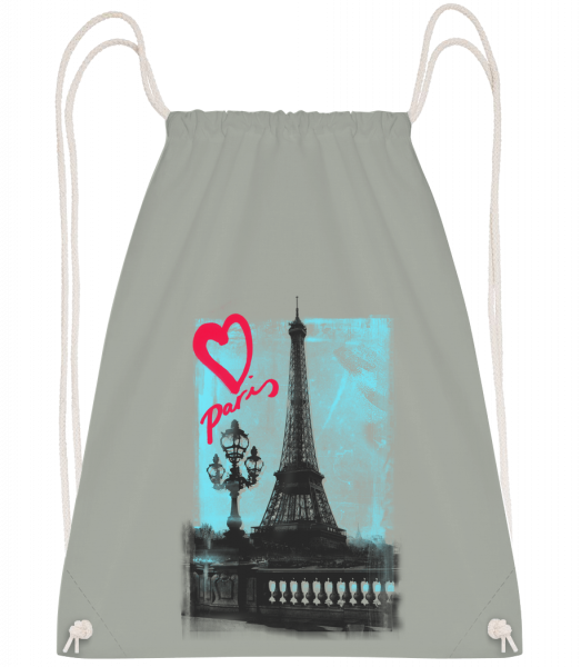 Paris love - Drawstring Backpack - Anthracite - Vorn