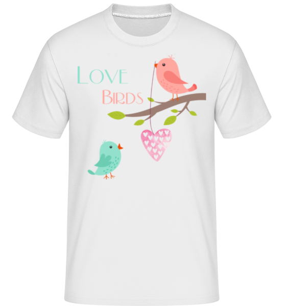 Love Birds - Shirtinator Männer T-Shirt - Weiß - Vorne