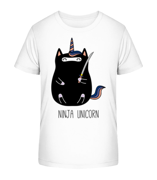 Ninja Unicorn - Kid's Bio T-Shirt Stanley Stella - White - Front