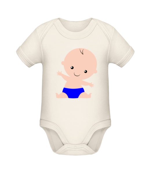 Baby Boy - Organic Baby Body - Cream - Front