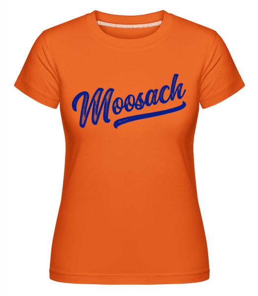 Moosach Swoosh - Shirtinator Frauen T-Shirt - Orange - Vorn