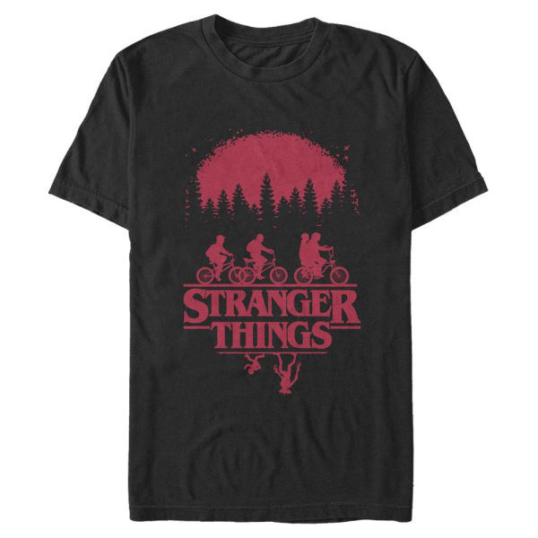 Netflix - Stranger Things - Skupina Simple Poster - Men's T-Shirt - Black - Front