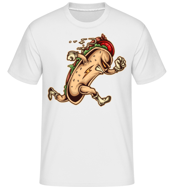 Rennendes Sandwich - Shirtinator Männer T-Shirt - Weiß - Vorne
