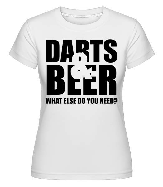Darts And Beer - Shirtinator Frauen T-Shirt - Weiß - Vorn