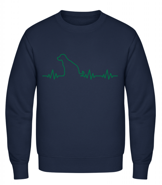 Heartbeat Dog - Classic Set-In Sweatshirt - Navy - Vorn
