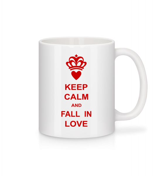 Keep Calm And Fall In Love - Mug - White - Front