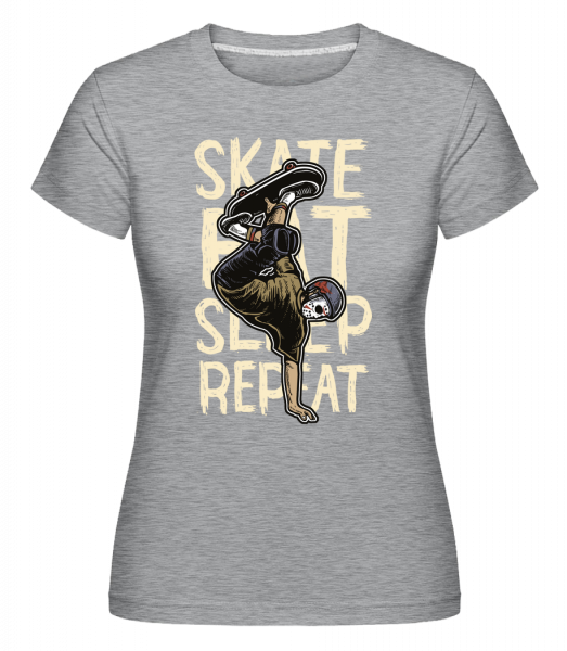 Skate Eat Sleep Repeat -  Shirtinator Women's T-Shirt - Heather grey - Front